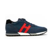 H383 Sneakers - Blauw Suède en Technische Stof Hogan , Blue , Heren