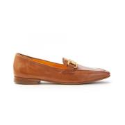 Handschoenleer Loafer met Klem Mara Bini , Brown , Dames