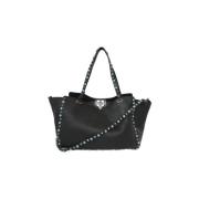 Pre-owned Leather totes Valentino Vintage , Black , Dames