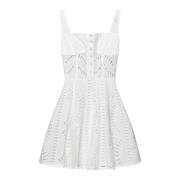 Broderie Anglaise Skater Jurk Charo Ruiz Ibiza , White , Dames