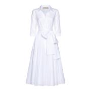 Elegante Jurken met l.ruota Detail Blanca Vita , White , Dames