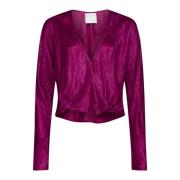 Elegante Zijden Top Forte Forte , Pink , Dames