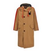 Oversized Parka met capuchon en trekkoord JW Anderson , Brown , Heren