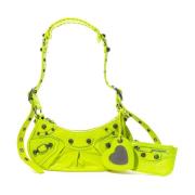 Neon Gele Schoudertas Le Cagole Balenciaga , Yellow , Dames