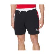 Blauwe Shorts voor Mannen Emporio Armani EA7 , Blue , Heren