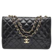 Pre-owned Leather chanel-bags Chanel Vintage , Black , Dames