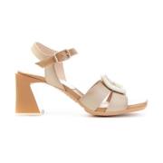 Mallorca Sandaal 70mm Hak Leer Hispanitas , Beige , Dames