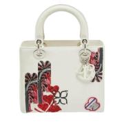 Pre-owned Leather totes Dior Vintage , White , Dames