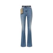 Blauwe Jeans Klassiek Comfortabel Chic Elisabetta Franchi , Blue , Dam...