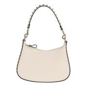 Goudkleurige Rockstud Kleine Hobo Tas Valentino Garavani , Beige , Dam...