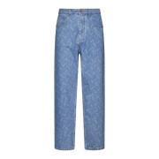 Blauwe Denim Jeans Rechte Pijp Bally , Blue , Heren