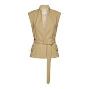 Elegante Top met Uniek Design Dries Van Noten , Beige , Dames