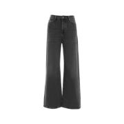 Dameskleding Jeans Zwart Aw23 7 For All Mankind , Black , Dames