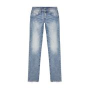 Skinny 1979 Sleenker Blauwe Jeans Diesel , Blue , Heren