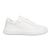 Logo Patroon Veterschoenen Calvin Klein , White , Heren