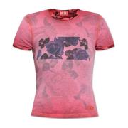 T-shirt `T-Ele-Long-P3` Diesel , Red , Dames