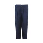 Relaxed Fit Riem Broek Emporio Armani , Blue , Heren