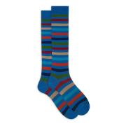 Italiaanse ultralichte lange gestreepte sokken Gallo , Multicolor , Da...