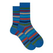 Italiaanse ultralichte korte sokken blauwe strepen Gallo , Multicolor ...