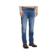 Donkerblauwe Slim Fit Klassieke 5-Pocket Jeans Guess , Blue , Heren