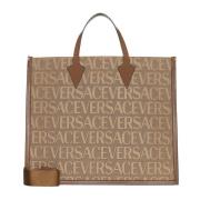 Stijlvolle Grote Tote Tas Versace , Brown , Heren