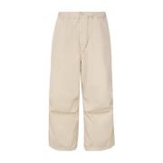 Beige Katoenen Broek met Zijzakken Carhartt Wip , Beige , Heren