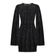 Zwarte Mini Kimono Mouw Jurk Dolce & Gabbana , Black , Dames