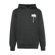 Grijze Logo Print Hoodie Palm Angels , Gray , Heren