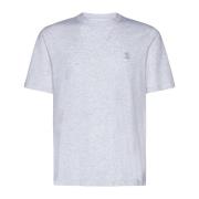 Zachte Jersey T-shirts en Polos Brunello Cucinelli , White , Heren