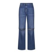 Blauwe Cut Out Bootcut Jeans JW Anderson , Blue , Dames