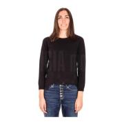 Dames Ronde Hals Trui Alpha Studio , Black , Dames