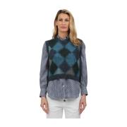 Mouwloze Diamantpatroon Top Alpha Studio , Multicolor , Dames