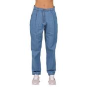 Lange Geplooide Jeans Aspesi , Blue , Dames