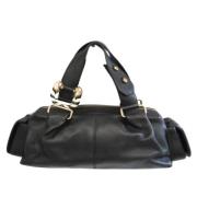 Pre-owned Leather handbags Bvlgari Vintage , Black , Dames