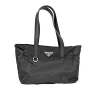 Pre-owned Leather handbags Prada Vintage , Black , Dames