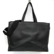 Pre-owned Leather shoulder-bags Valentino Vintage , Black , Dames