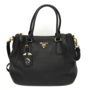 Pre-owned Leather handbags Prada Vintage , Black , Dames