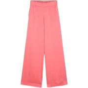 Koraalroze Satijnen Wijde Broek D.Exterior , Pink , Dames