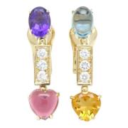Pre-owned Yellow Gold earrings Bvlgari Vintage , Multicolor , Dames