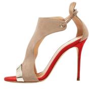 Pre-owned Suede sandals Giuseppe Zanotti Pre-owned , Beige , Dames