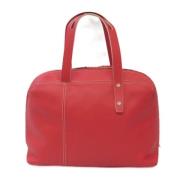 Pre-owned Leather handbags Loewe Pre-owned , Red , Dames