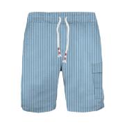 Seersucker Bermuda Shorts voor Mannen MC2 Saint Barth , Multicolor , H...