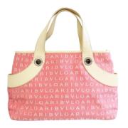 Pre-owned Leather handbags Bvlgari Vintage , Pink , Dames