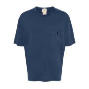 Blauw Katoen Jersey Crew Neck T-shirt Ten C , Blue , Heren