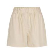 Zomer Zand Linnen Look Shorts Modström , Beige , Dames