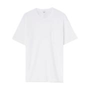 Witte Crew Neck T-shirt met Zak Aspesi , White , Heren
