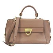 Pre-owned Leather handbags Salvatore Ferragamo Pre-owned , Brown , Dam...