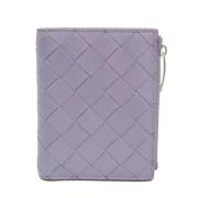 Pre-owned Leather wallets Bottega Veneta Vintage , Purple , Dames