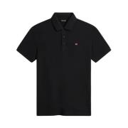 Moderne Sportieve Polo Zwart Napapijri , Black , Heren