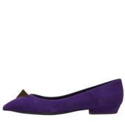 Pre-owned Suede flats Giuseppe Zanotti Pre-owned , Purple , Dames